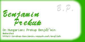 benjamin prekup business card